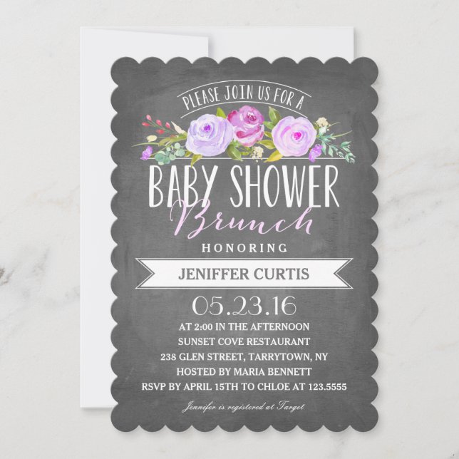 Invitación Baby Shower Brunch (Anverso)