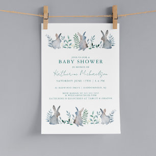 Invitación BABY SHOWER Bunny acuarela