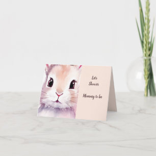 Invitación Baby Shower Bunny Pastel Pink Cute