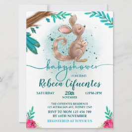 Invitación Baby Shower Canguro
