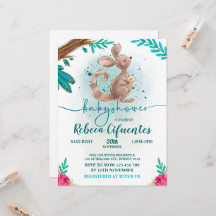 Invitación Baby Shower Canguro