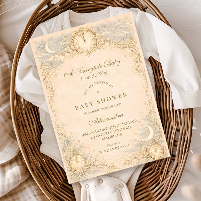 Invitación Baby Shower Caprichoso de Objetos Antiguos (Subido por el creador)