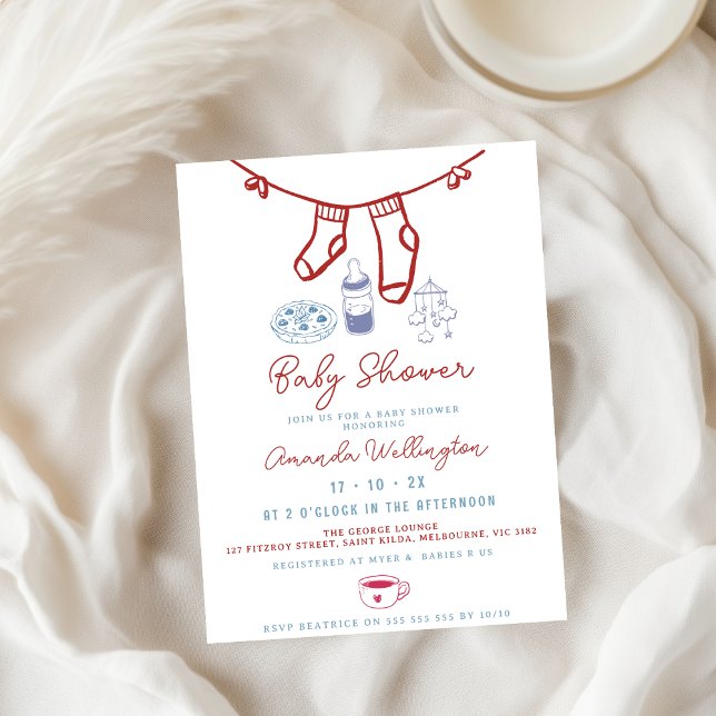 Invitación Baby Shower captado por la mano de café de elabora (Subido por el creador)