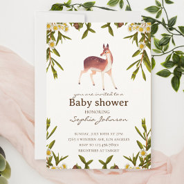 Invitación Baby Shower Card, Woodland Baby Shower Card, Gende