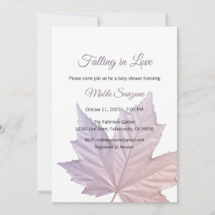 Invitación Baby Shower, cayendo en amor, mamá se va a ser