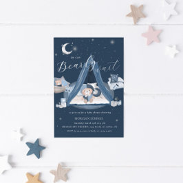 Invitación Baby Shower Celestial Cute Bearly Wait