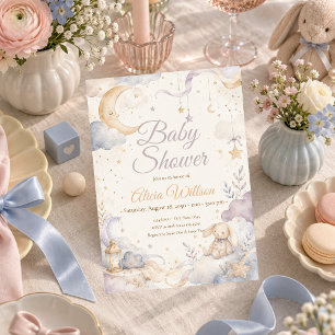 Invitación Baby Shower Celestial Etéreo