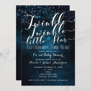 Invitación Baby Shower Celestial Twinkle Little Star