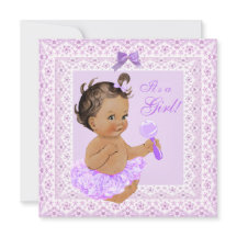 Baby Shower Chica Bonito Lavender Lace Brunette