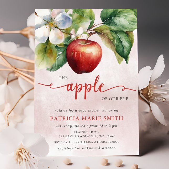 Invitación Baby Shower, Chica de Apple of Our Eye Fall (Subido por el creador)