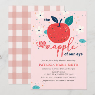 Invitación Baby Shower, Chica de Apple of Our Eye Fall