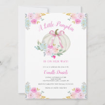 Baby Shower Chica de calabaza rosada