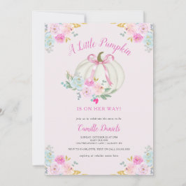 Invitación Baby Shower Chica de calabaza rosada
