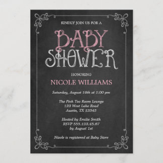 Invitación Baby Shower Chica de chasis flexible