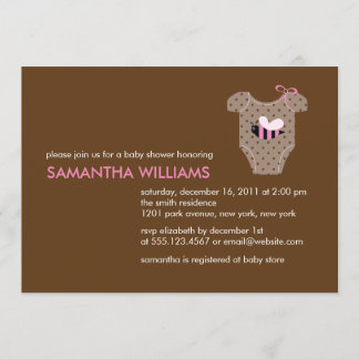 Invitación Baby Shower Chica de conjunto de abejas