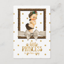 Baby Shower, Chica de impresión de oro y leopardo