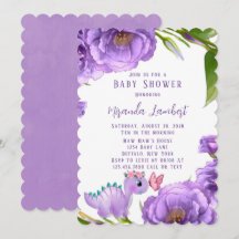 Baby Shower Chica de mariposa de Peony Dinosaur Mo