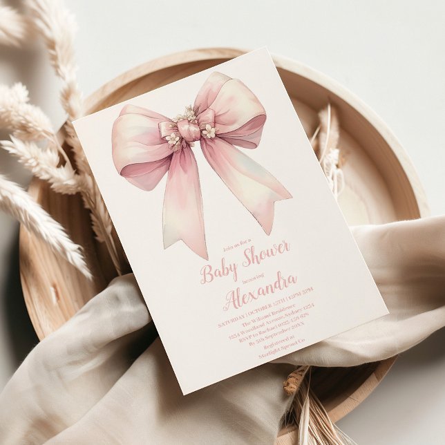 Invitación Baby Shower Chica de plegado rosado (Subido por el creador)