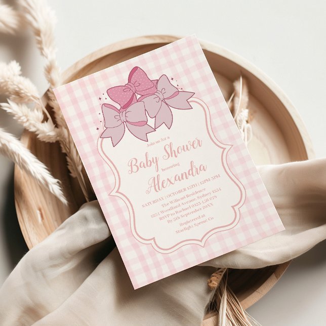 Invitación Baby Shower Chica de plegado rosado (Subido por el creador)