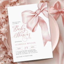 Baby Shower Chica de plegado rosado