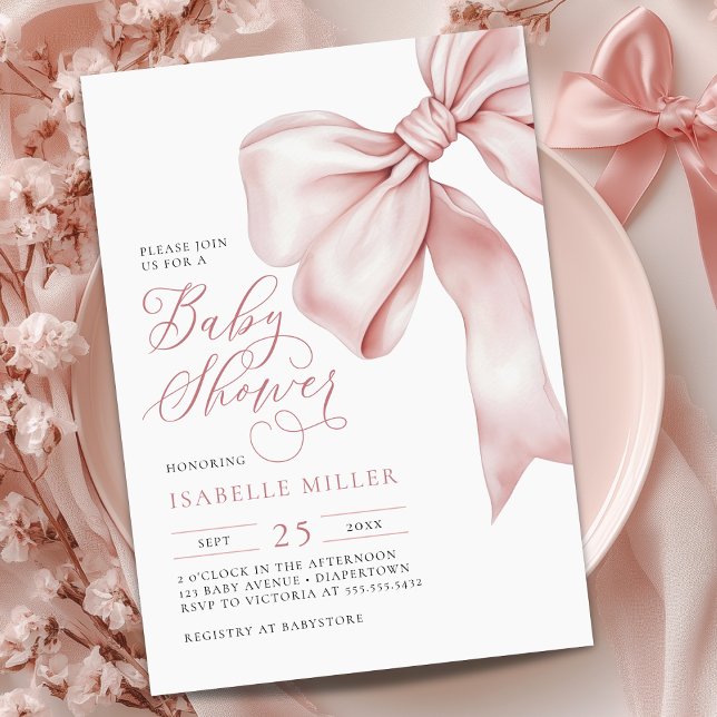 Invitación Baby Shower Chica de plegado rosado (Subido por el creador)