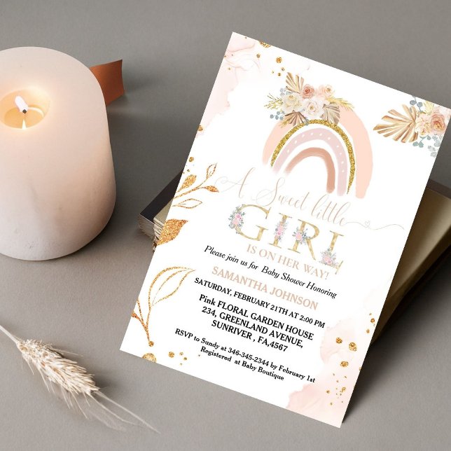 Invitación Baby Shower Chica del desierto del arcoiris de Boh (Subido por el creador)