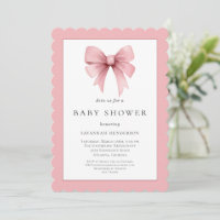 Baby Shower Chica elegante de cinta rosada de band