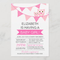 Baby Shower, CHICA moderno de búho Bunting