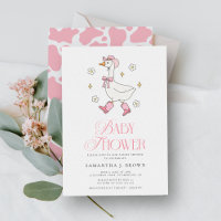 Baby Shower Chica occidental rosa y moreno