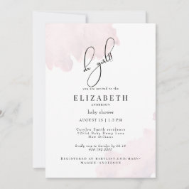 Invitación Baby Shower Chica Rosa