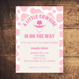 Invitación Baby Shower Chica rosa de Rodeo de Cowgirl Occiden