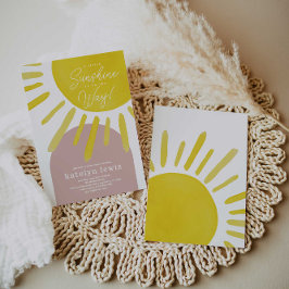 Invitación Baby Shower Chica Sun Sunshine