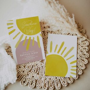 Invitación Baby Shower Chica Sun Sunshine