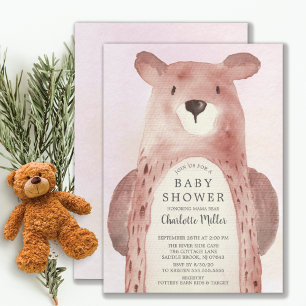 Invitación Baby Shower Chicas de oso dulce