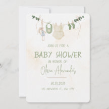 Baby Shower color agua deluxe verde y beige
