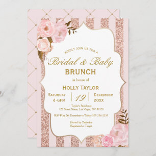 Invitación Baby Shower combinado e ideas nupciales de la