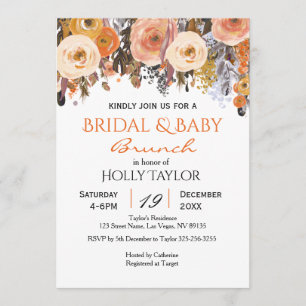 Invitación Baby Shower combinado e ideas nupciales de la