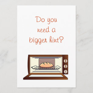 Invitación Baby Shower con bollo en el horno