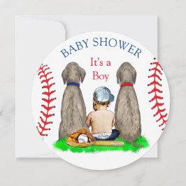Invitación Baby Shower con el tema del béisbol infantil