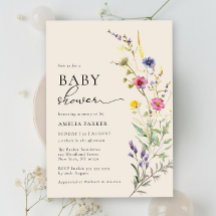 Baby Shower con flores de primavera de flores silv