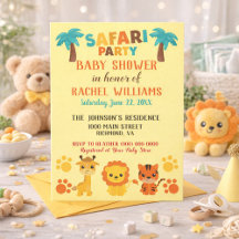 Baby Shower con tema de Safari neutro en cuanto al