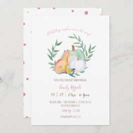 Invitación Baby Shower con temas de otoño