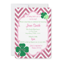 Invitación Baby Shower con temática irlandesa "Un