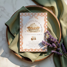 Invitación Baby Shower Coquette Bow Cutie Pie Fall