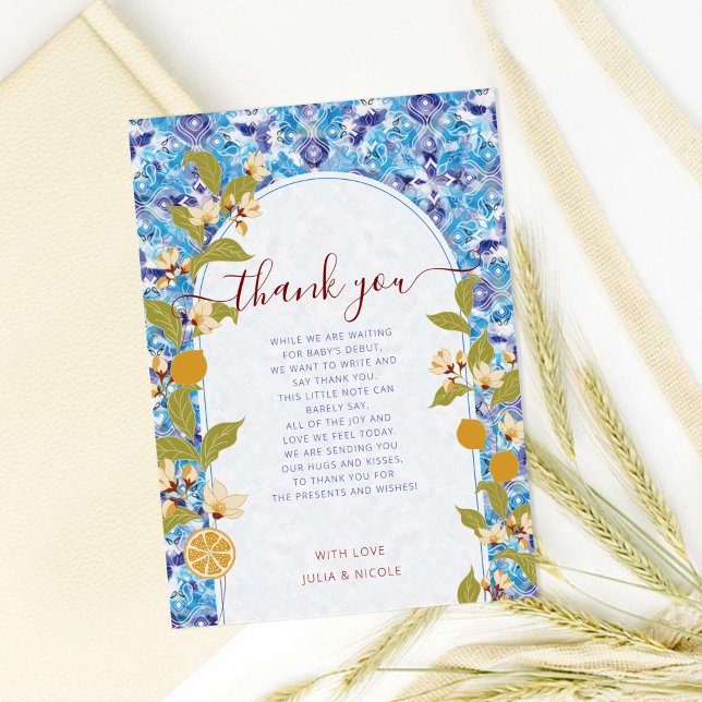 Invitación Baby Shower Costa Amalfi Limón Mediterráneo (Subido por el creador)