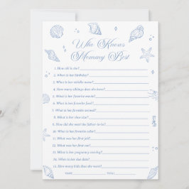 Invitación Baby Shower costero que conoce a mi mejor carta de