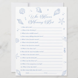 Invitación Baby Shower costero que conoce a mi mejor carta de