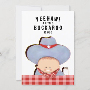 Invitación Baby Shower Cowboy Western