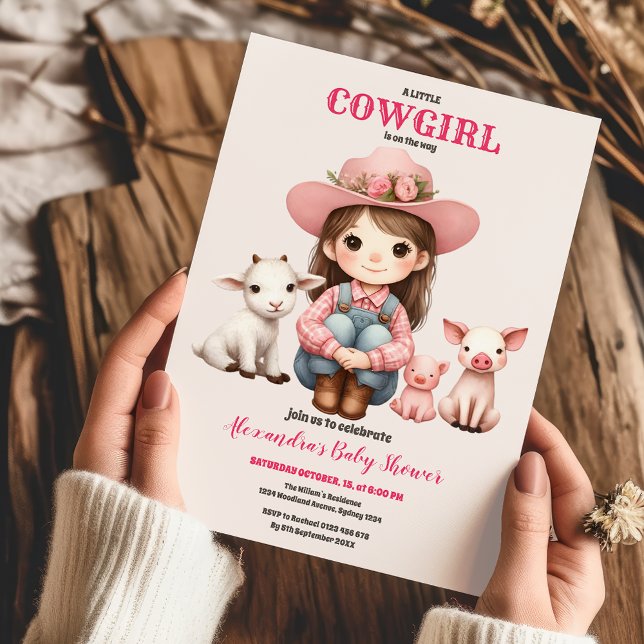 Invitación Baby Shower Cowgirl Wild West Rodeo Ranch (Subido por el creador)