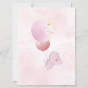 INVITACIÓN BABY SHOWER CUTE HIPO. FOR BABY GIRL